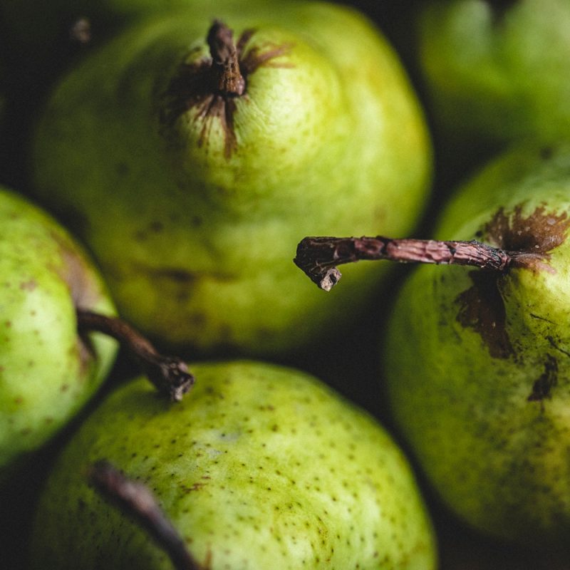 organic packham pears closeup from riverford